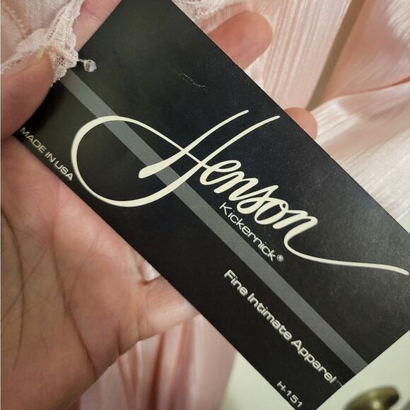 #36 Henson Kickernick Vintage Pink Nylon Long Womens Robe W/Tag, Size M - Picture 10 of 13